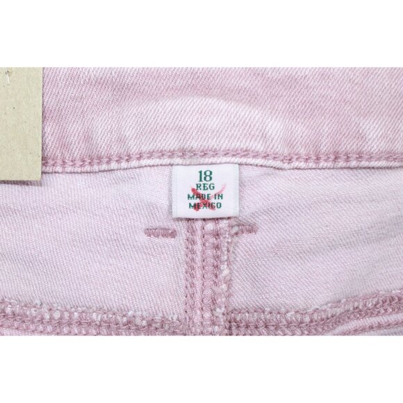 LL Bean BeanFlex Jeans High Rise Slim Leg Ankle Stretch Rose Shadow 18 - Picture 10 of 13